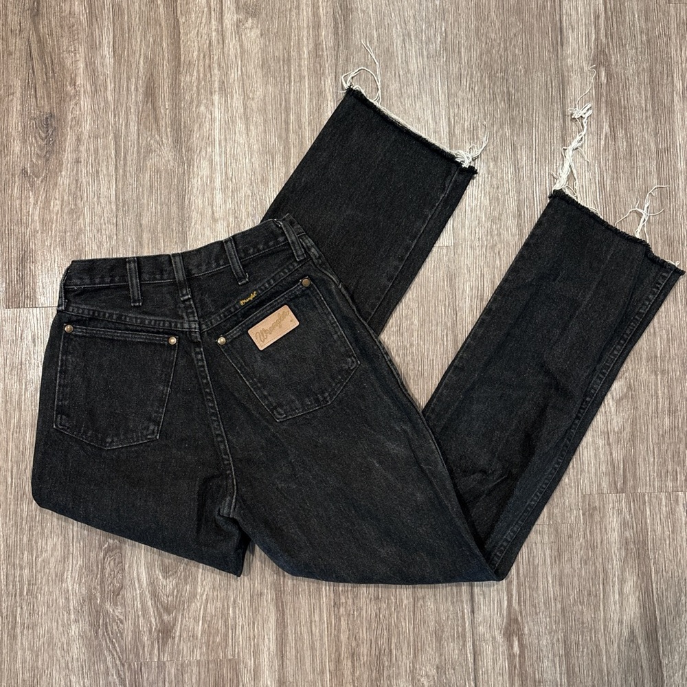 Vintage distressed black Wrangler jeans